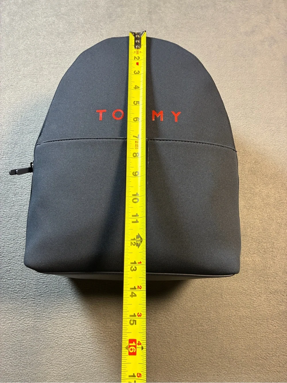 Tommy Hilfiger Navy Backpack with Red Logo and Tricolor Stripe